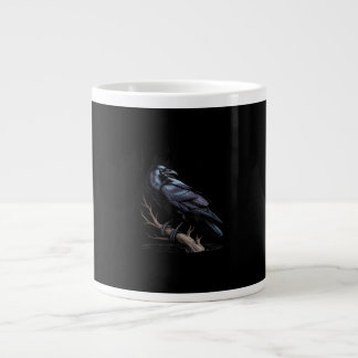 Caneca De Café Grande Corvo, F-Caw-F Pássaro Engraçado Citação Engraçada