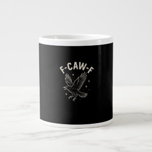 Caneca De Café Grande Corvo F-Caw-F Pássaro Engraçado Lua Gótico Humor A