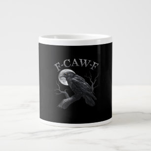 Caneca De Café Grande Corvo F-Caw-F Pássaro Engraçado Lua Gótico Humor A
