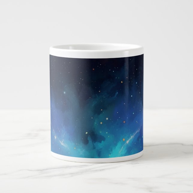 Caneca De Café Grande Cosmic Nebula Abstract Galaxy Space Art (Frente)