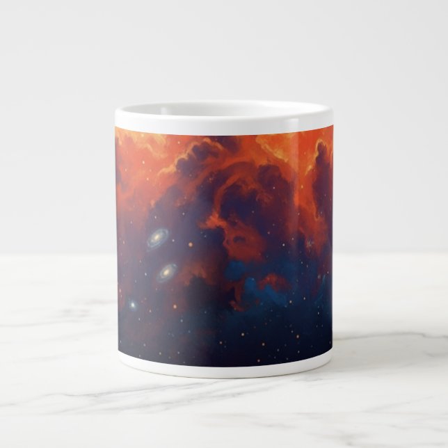 Caneca De Café Grande Cosmic Nebula Abstract Galaxy Space Art (Frente)