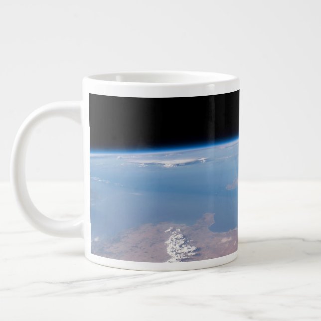 Caneca De Café Grande Costa Da Tunísia E Líbia E Ilha Da Sicília (Esquerda)