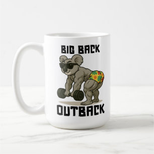 Caneca De Café Grande Costas Outback – Design Engraçado de Levant