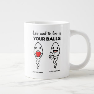 Caneca De Café Grande Costumávamos Viver Em Suas Bolas, Pai De Nome Per