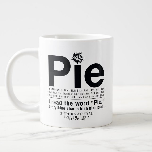 Caneca De Café Grande Cota "Pie" sobrenatural (Esquerda)