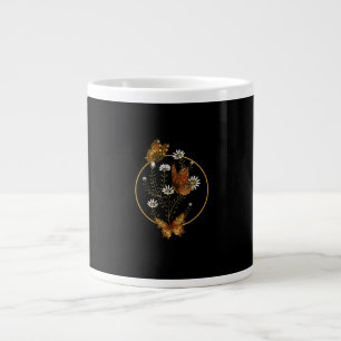 Caneca De Café Grande Cottagecore Goblincore Fairycore Gráfico Flor Bu