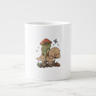 Caneca De Café Grande Cottagecore Sapo Estética Cogumelo Fofo Goblinco