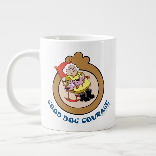Caneca De Café Grande Courage the Cowardly Dog | Good Dog Courage (Esquerda)