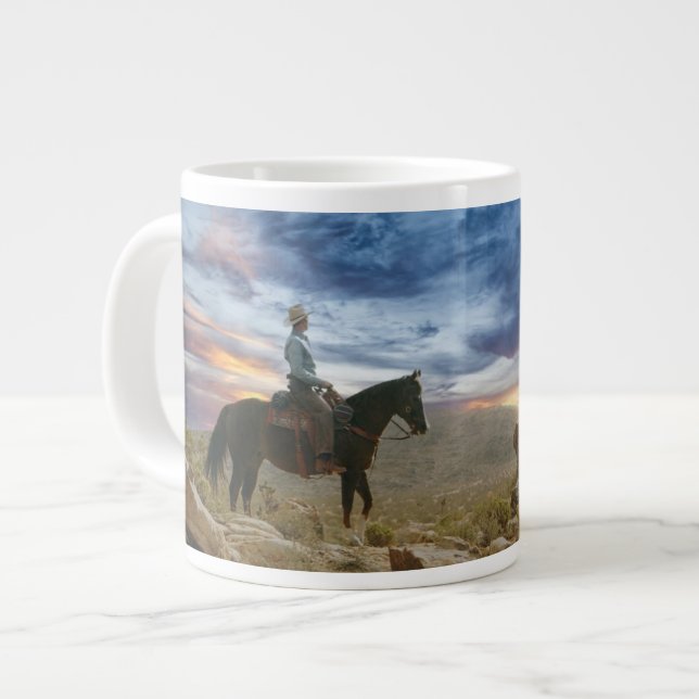 Caneca De Café Grande Cowboy (Frente Esquerda)