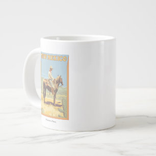 Caneca De Café Grande Cowboy (Vista lateral)Novo México