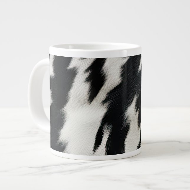 Caneca De Café Grande Cowhide da Fazenda Ocidental (Frente Esquerda)