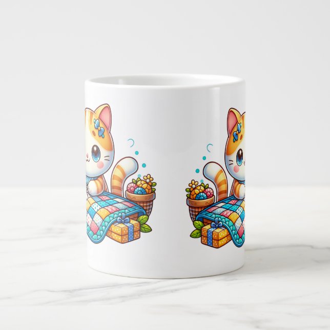 Caneca De Café Grande Cozinha-de-gata-gata (Frente)