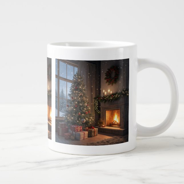 Caneca De Café Grande Cozy Christmas Eve Mug (Direita)