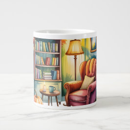 Caneca De Café Grande Cozy Home Reading Bouteilles — Framed Wall