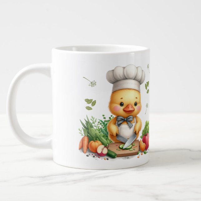 Caneca De Café Grande Cozy Kitchen Patos Design Cozinhar (Esquerda)