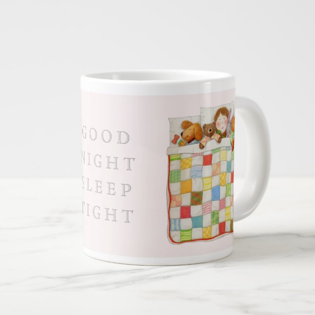Caneca De Café Grande COZY QUILT Big Mug - Rosa (Frente Esquerda)