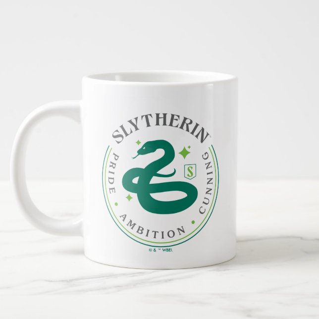 Caneca De Café Grande CRACHÁ de Orgulho Cobra Verde SLYTHERIN™ (Esquerda)
