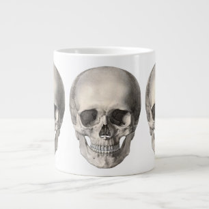 Caneca De Café Grande Crânio de Anatomia Humana Vintage, Esqueleto de Ha
