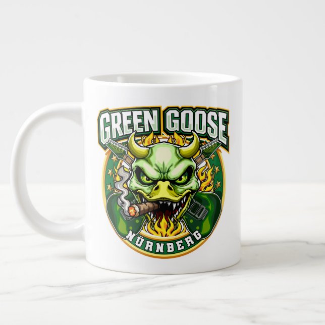 Caneca De Café Grande Crânio de Ganso Verde Nurnberg  (Esquerda)