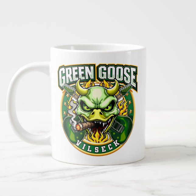 Caneca De Café Grande Crânio de Ganso Verde Vilseck (Esquerda)