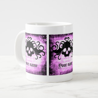 Caneca De Café Grande Crânio romântico gótico