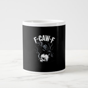 Caneca De Café Grande Cráquio F-Caw-F Caveira de Pássaro Engraçado Humor