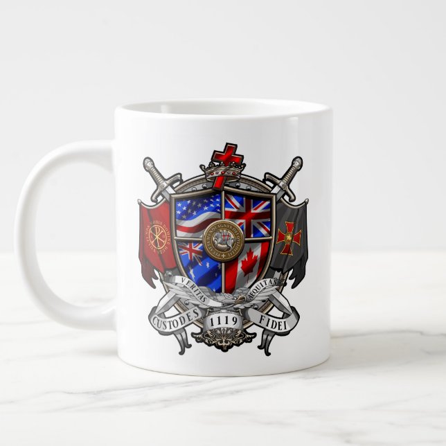 Caneca De Café Grande Crest Internacional dos Templários Jumbo 20oz 2 (Esquerda)