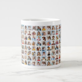 Caneca De Café Grande Crie a sua própria coleção de fotos personalizada
