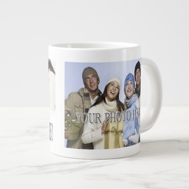 Caneca De Café Grande crie facilmente o seu Zazzle Mug (Frente Esquerda)