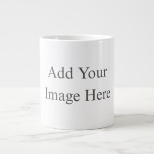 Caneca De Café Grande Crie o Seu Próprio branco