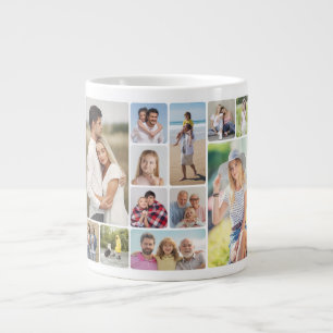 Caneca De Café Grande Crie Os Seus Próprios Cantos Redondos 12 Colagem F