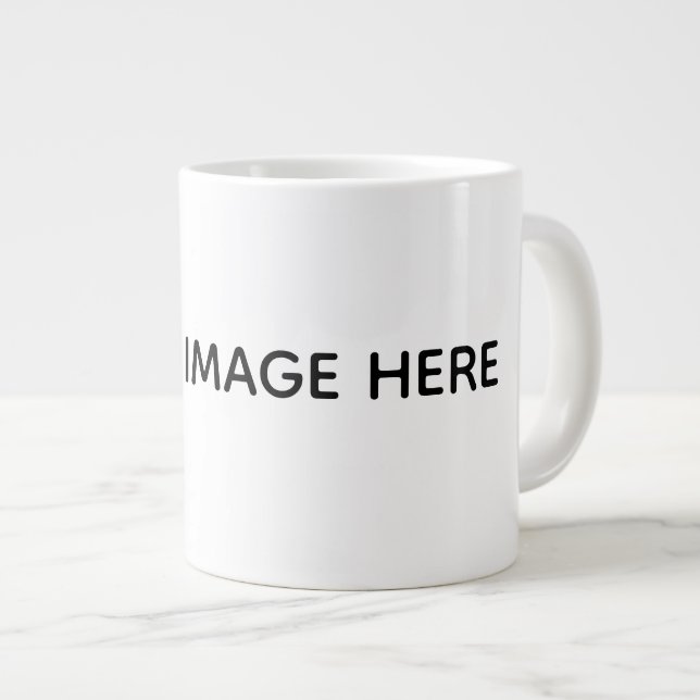 Caneca De Café Grande Crie seu próprio branco (Frente Esquerda)