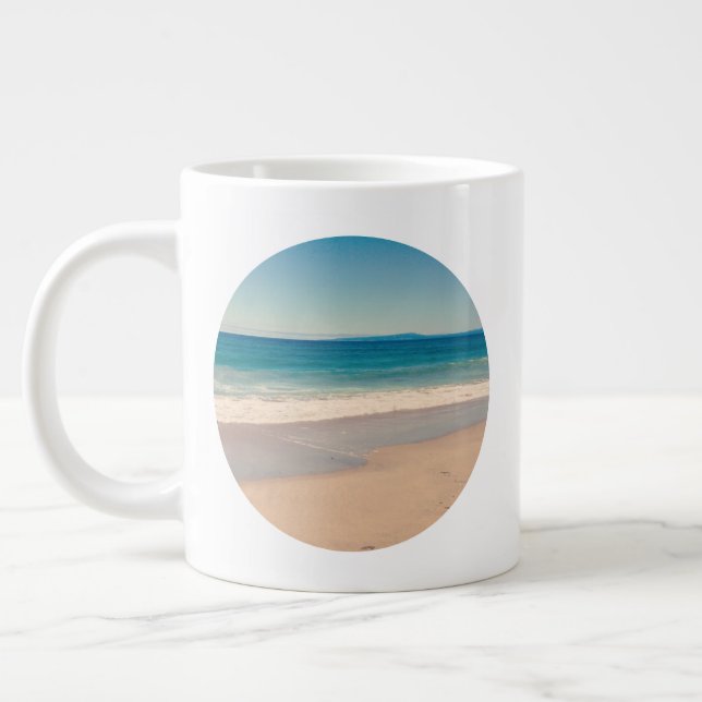 Caneca De Café Grande Crie seu próprio foto de 2 círculos (Esquerda)