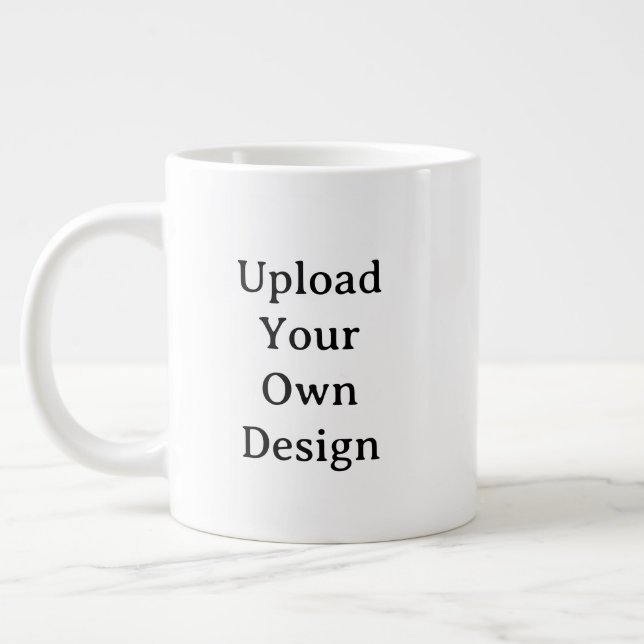 Caneca De Café Grande Crie Seu Próprio Jumbo Simples Personalizado (Esquerda)