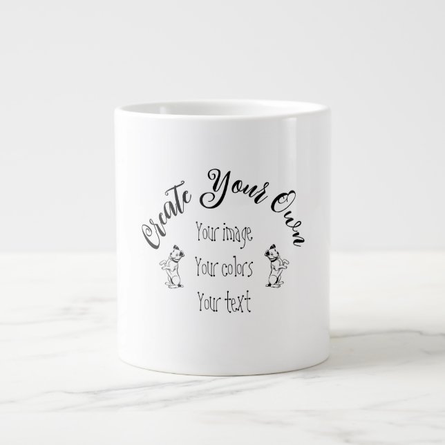 Caneca De Café Grande Crie seu próprio personalizado (Frente)