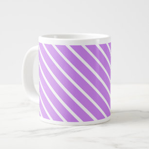 Caneca De Café Grande Crie sua cor de fundo com tiras brancas 3a