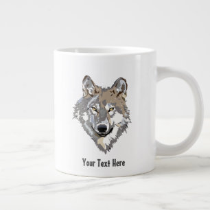 Caneca De Café Grande Crie Sua Própria Cinza de Lobo Especializado Em C