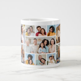 Caneca De Café Grande Crie sua própria colagem de fotos 11