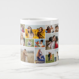 Caneca De Café Grande Crie Sua Própria Colagem De Fotos 12