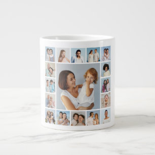 Caneca De Café Grande Crie Sua Própria Colagem De Fotos 17