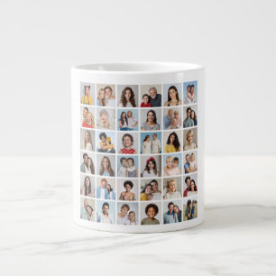 Caneca De Café Grande Crie Sua Própria Colagem De Fotos 36