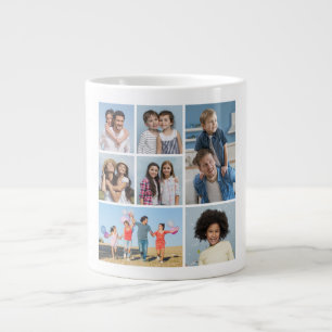 Caneca De Café Grande Crie sua própria colagem de fotos 7