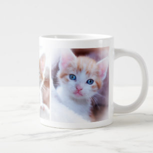 Caneca De Café Grande Crie Sua Própria Foto de Três Famílias de Animais 