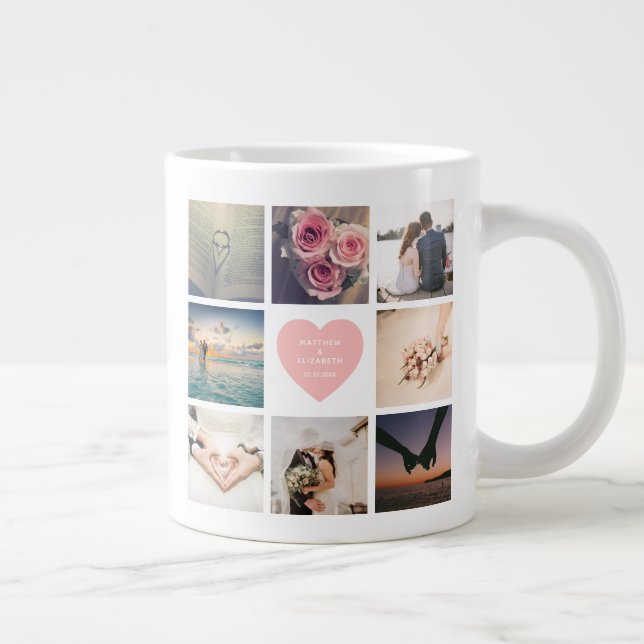 Caneca De Café Grande Crie Sua Própria Foto Personalizada De Casamento D (Direita)