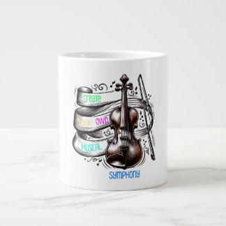 Caneca De Café Grande Crie sua própria sinfonia musical