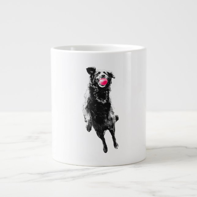 Caneca De Café Grande Crimson captura em voo (Frente)