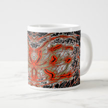 Crimson Fluxwave Jumbo Mug