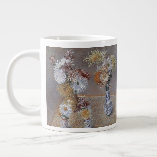 Caneca De Café Grande Crisântemos por Gustave Caillebotte (Esquerda)
