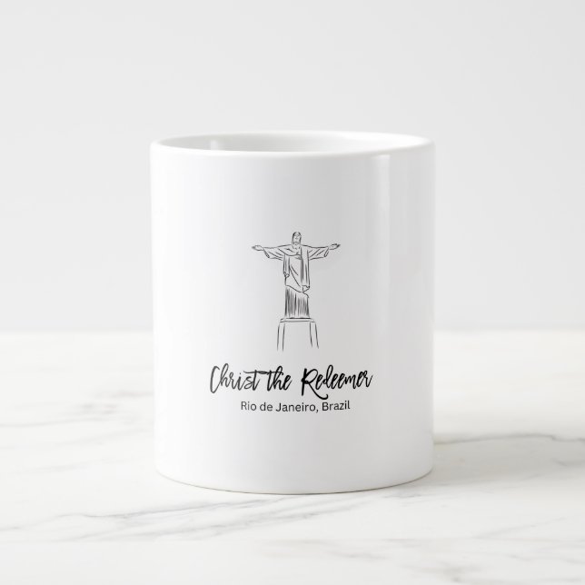Caneca De Café Grande Cristo do Rio de Janeiro, Mug Brasil (Frente)