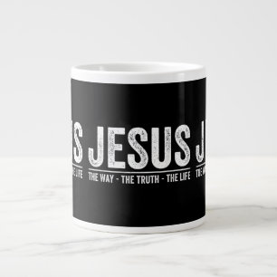 Caneca De Café Grande Cristo Jesus O Caminho. A Verdade. A Vida Bendita